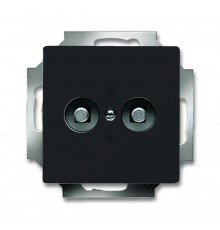 Розетка двойная для выравнивания потенциалов, серия solo/future, цвет антрацит/черный  2495-0-0084   2CKA002495A0084  ABB