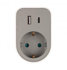 Адаптер AD-1GAC-gy USB, заземл.  .5064003  Jazzway