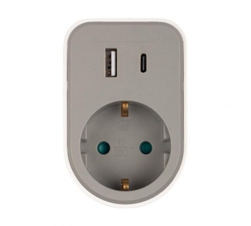 Адаптер AD-1GAC-gy USB, заземл.  .5064003  Jazzway