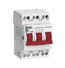 Трехпозиционный выключатель-разъединитель 3P 32A ВР-103  17215DEK  DEKraft