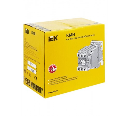 Контактор КМИ-34012 40А 400В/АС3 1НО;1НЗ   KKM31-040-400-11  IEK