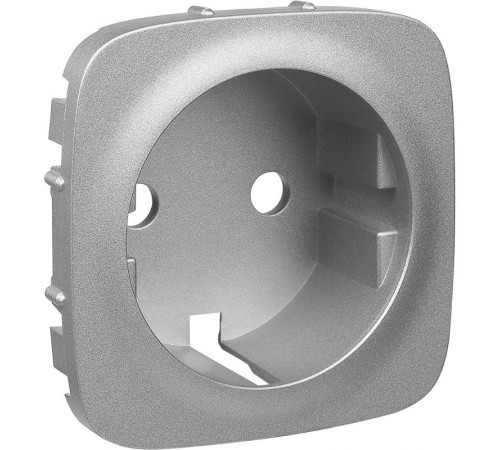 Valena ALLURE Алюминий Накладка розетки с/з  755207  Legrand