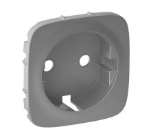 Valena ALLURE Алюминий Накладка розетки с/з  755207  Legrand