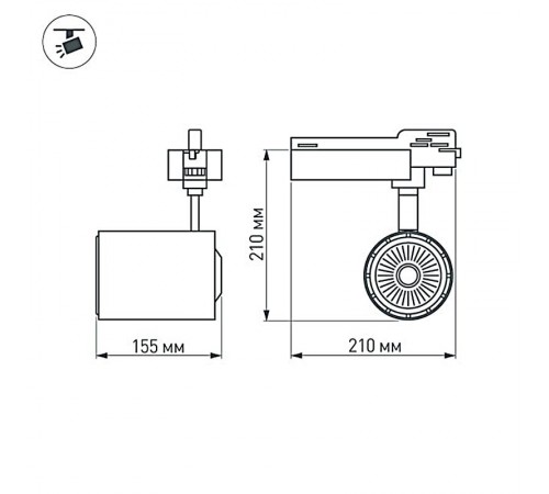 Светодиодный светильник LGD-1530BK-30W-4TR White 24deg  022048  Arlight