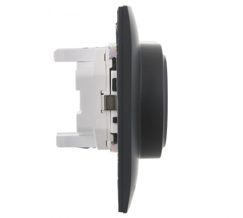 SKANDY Розетка 2-местная с з/к/ш 16А в сб. SK-R07G графит  SK-R24-16-K53-F  IEK