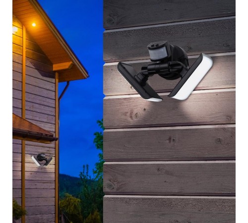 ERAFS020-42 Фасадный светильник с двумя световыми панелями c выносной солн. бат., 2х50 LED, 60  Б0044490  ЭРА