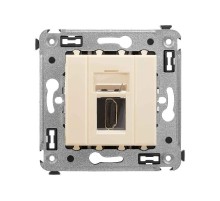 HDMI розетка одинарная в стену, тип А-А, "Avanti", "Ванильная дымка"  4405253  DKC