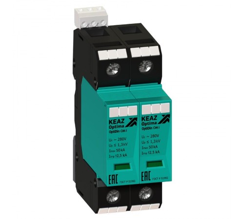 Ограничитель импульсных перенапряжений (УЗИП) OptiDin OM-I-2-280/12,5/RS  114274  КЭАЗ