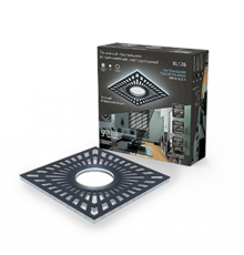 Светильник точечный встраиваемый Backlight BL126 Квадрат. Черный, Gu5.3, 3W, LED 4000K  BL126  Gauss