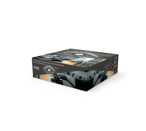 Светильник точечный встраиваемый Backlight BL126 Квадрат. Черный, Gu5.3, 3W, LED 4000K  BL126  Gauss