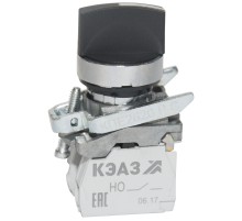 Переключатель КПЕ2602РС-черный-0но+2нз-ручка-фикс-3поз-IP65 282736  КЭАЗ