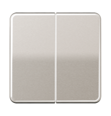 Двойная клавиша для балансирных механизмов выключателей (кнопок), в комплекте с CD95HP (крепежный элемент); металл; платина; CD500  CD595PT  Jung