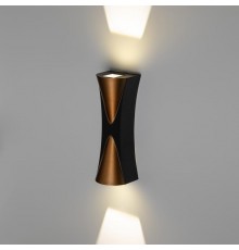 Декоративная подсветка WL43 BK+GD светодиодная 6Вт 3500К черный/золото IP54 для интерьера, фасадов зданий  Б0054422  ЭРА