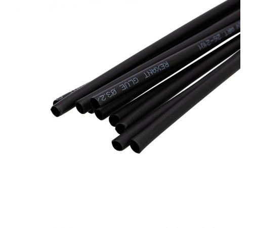 Термоусаживаемая трубка двухстенная клеевая 3,2/1,6 мм черная (уп. 10 шт. по 1 м)  26-2101  REXANT