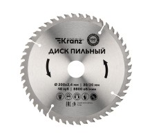 Диск пильный 200 мм х 48 зуб х 30/20 мм  KR-92-0118  Kranz