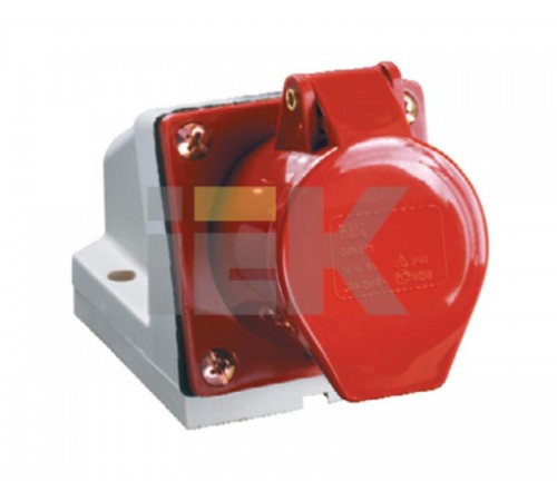 Розетка 124 стационарная 3Р+РЕ 32А 380В IP44  PSR12-032-4  IEK