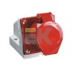 Розетка 124 стационарная 3Р+РЕ 32А 380В IP44  PSR12-032-4  IEK