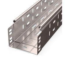 Лоток перфорированный Стандарт INOX (AISI 409) 100х80х3000 (0,7 мм) (6 м/уп)  PR16.2412  Промрукав