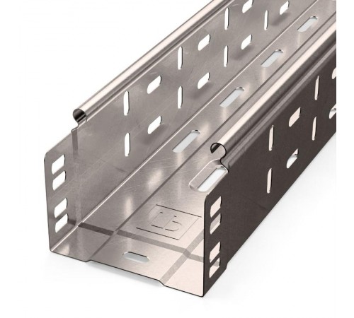 Лоток перфорированный Стандарт INOX (AISI 409) 100х80х3000 (0,7 мм) (6 м/уп)  PR16.2412  Промрукав