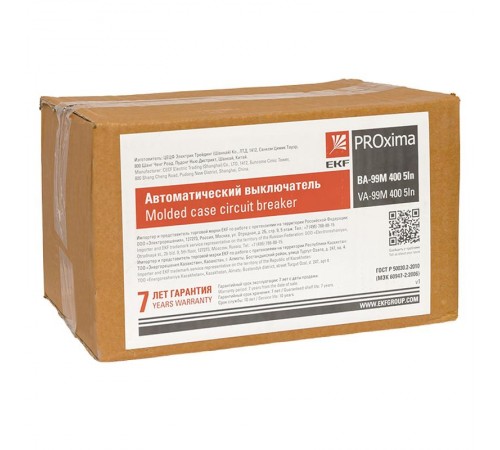 Выключатель автоматический ВА-99М 400/250А 4P 5In 42кА EKF PROxima  mccb99-4P5In400-250m  EKF