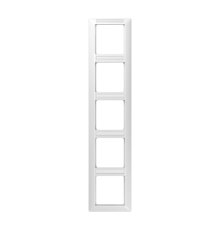 Рамка 5-кратная вертикальная с полем для надписи белая  AS585BFINAWW  Jung