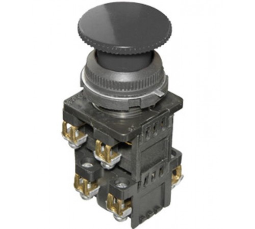 КЕ-192 У2 исп.3, черный, 2з+2р, гриб без фиксации, IP54, 10А ,660В, выключатель кнопочный  (ЭТ)  ET502404  Электротехник