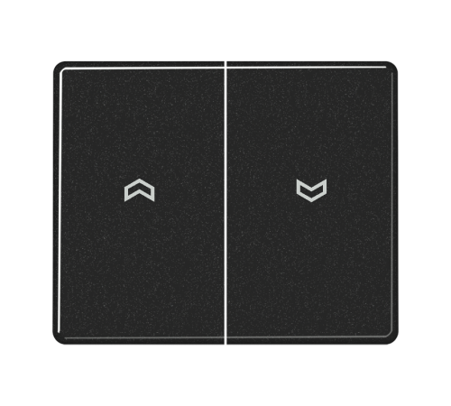 Клавиша для выключателя управления жалюзи; черные  SL595PSW  Jung