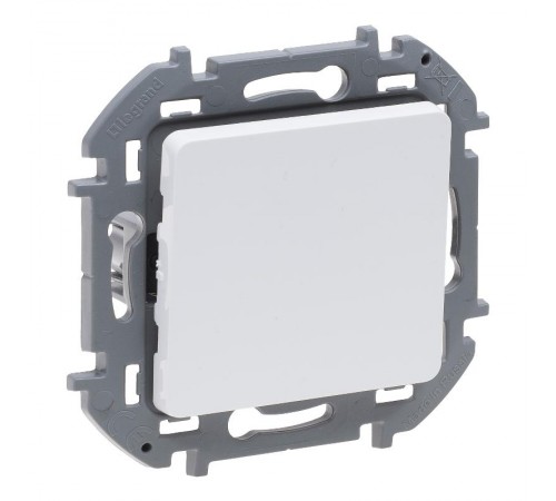 Inspiria Белый Переключатель без фиксации (кнопка) с Н.О./Н.З. контактом 6 A С/У без рамки  673690  Legrand