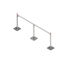 Опорная конструкция для гор. прямоуг. воздуховодов  TECHNORAPTOR STEELFOOT 2500х1000  KM-TR-STF-SSHRAD-2500-1000  КМ - профиль