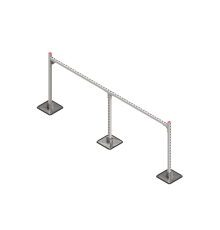 Опорная конструкция для гор. прямоуг. воздуховодов  TECHNORAPTOR STEELFOOT 2500х1000 HD  KM-TR-STF-SSHRAD-2500-1000 HD  КМ - профиль