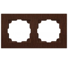 Рамка для розеток и выключателей Intro Accent 6-502-10 на 2 поста, СУ, венге  Б0063754  Intro