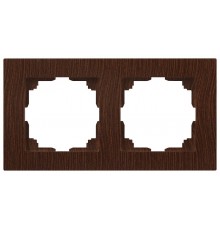 Рамка для розеток и выключателей Intro Accent 6-502-10 на 2 поста, СУ, венге  Б0063754  Intro
