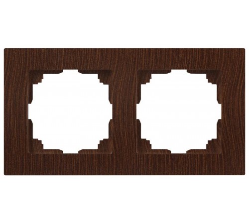 Рамка для розеток и выключателей Intro Accent 6-502-10 на 2 поста, СУ, венге  Б0063754  Intro
