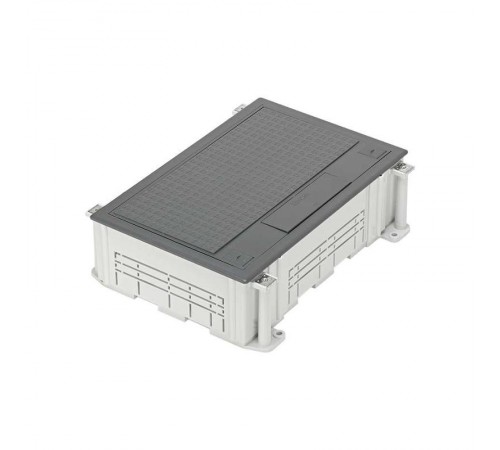 Simon Connect Монтажная коробка под люк в пол на 4 S-модуля, в бетон, глубина 80-130 мм, пластик  G44  Simon