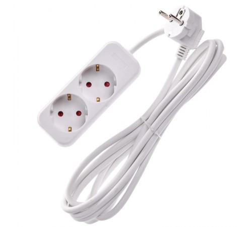 UMA Удлинитель У02 2 места 2P+PE 3м 3х1мм2 10А белый   UM-YP10-10-02-03-Z-K01  IEK