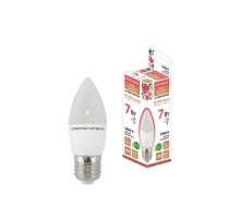 Лампа светодиодная FС37-7 Вт-230 В -3000 К-E27 Народная  SQ0340-1542  TDM