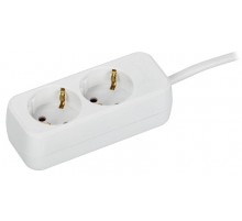 UMA Удлинитель У02 2 места 2P+PE 3м 3х1мм2 10А белый   UM-YP10-10-02-03-Z-K01  IEK