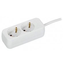 UMA Удлинитель У02 2 места 2P+PE 3м 3х1мм2 10А белый   UM-YP10-10-02-03-Z-K01  IEK