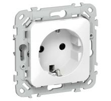 FLITE Розетка с заземлением со шторками 16А РСш11-0-ФлБ белый  FI-R14-16-K01  IEK