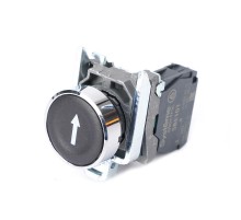 Кнопка SB4 в сборе модульная 22мм черная металл 1НО с марк "стрелка вниз"  SB4BA3351  SE