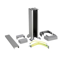 Snap-On мини-колонна алюминиевая с крышкой из алюминия 1 секция, высота 0,3 метра, цвет алюминий  653001  Legrand