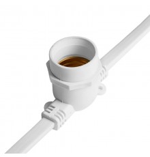 Гирлянда 230V  100 E27 белый, шаг 25cm, IP 65, 25м +1,5м шнур,  CL25-25  48166  FERON