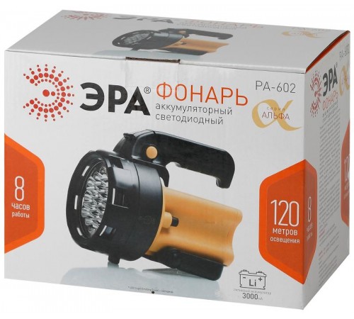 Фонарь прожекторный  19хLED PA-602 аккумулятор АЛЬФА  Б0031033  ЭРА