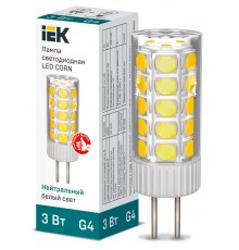 Лампа светодиодная CORN капсула 3Вт 12В 4000К керамика G4   LLE-CORN-3-012-40-G4  IEK