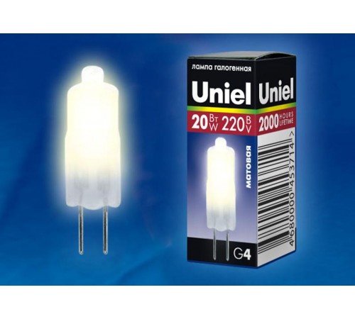 Лампа галогенная капсульная JC-220/20/G4 FR  01823  Uniel