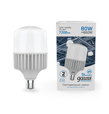Лампа светодиодная промышленная Elementary T140 80W 6400lm 6500K E40 LED 1/8  63438  Gauss