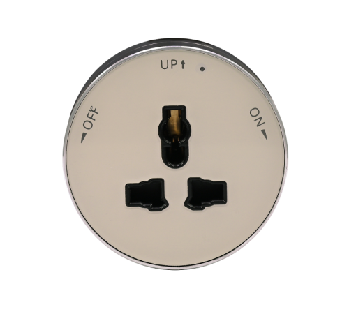 MULTITRACK Розетка универсальная круглая 13 А/250 В ПЕСОЧНЫЙ  MTK13002P  SE