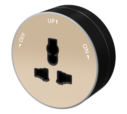 MULTITRACK Розетка универсальная круглая 13 А/250 В ПЕСОЧНЫЙ  MTK13002P  SE