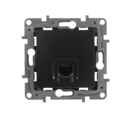 Etika Антрацит Розетка компьютерная RJ45 6 кат. UTP  672653  Legrand