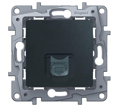 Etika Антрацит Розетка компьютерная RJ45 6 кат. UTP  672653  Legrand